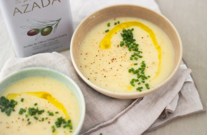 Leek and Potato Soup with Extra Virgin Olive Oil